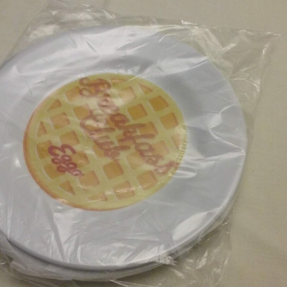 Rare Limited Edition Kellogg's Breakfast Club Eggo Waffles Plates, NEW-Last ONE